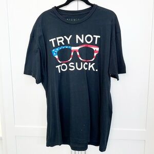 KORKED | Try Not To Suck Graphic Tee Size XL